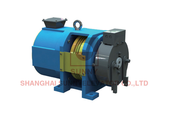 Liften Gearless Traction Machine 220V / 380V, 2:1 Roping Single Wrap 320 - 450kg Elv.Load