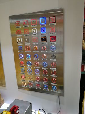 Lift-upknop met roestvrijstalen frame, DC 12-36V, en heldere LED-verlichting
