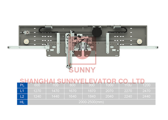 1.2mm/1.5mm Doorpaneel 2 Panel Center Opening PM Synchrone Door Operator
