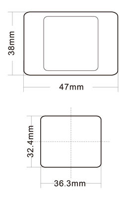 Passagiersliftknop met transparante kunststoftekens en 38*47mm - ISO9001-gecertificeerde liftonderdelen