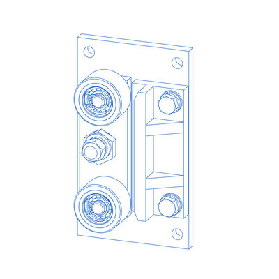 Rugzak Rollergeleidingsschoenen Liftcomponenten Onderdelen Met 10/16mm Geleiderail Breedte