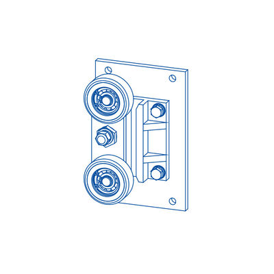 Rugzak Rollergeleidingsschoenen Liftcomponenten Onderdelen Met 10/16mm Geleiderail Breedte