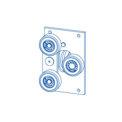 Rugzak Rollergeleidingsschoenen Liftcomponenten Onderdelen Met 10/16mm Geleiderail Breedte