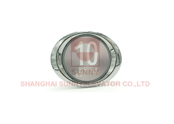 Aangepaste liftdrukknop van 38 * 48 mm met voelbare brailletekens en OMRON B3F-5000-schakelaar