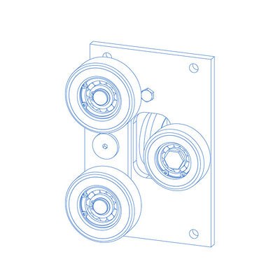 Rugzak Rollergeleidingsschoenen Liftcomponenten Onderdelen Met 10/16mm Geleiderail Breedte
